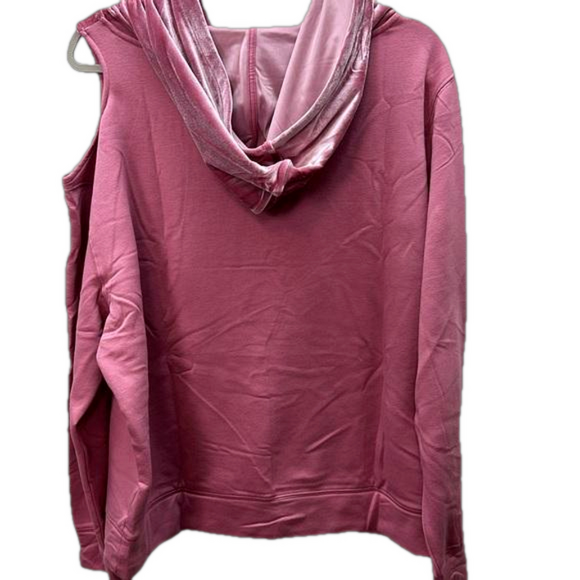 All Worthy Hunter McGrady cold shoulder velour & fleece hoodie women’s large - Picture 7 of 7